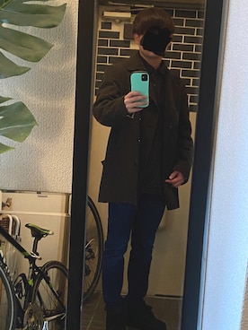 「アイテム（ピーコート）」を使った、kaiさん（メンズ・165cm）の冬コーディネート