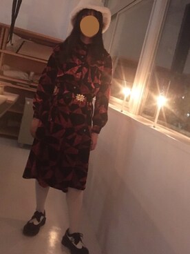 「Dr. Martens（ドクターマーチン）のアイテム（ローファー、ブラック系）」を使った、たっぴーさん（レディース・159cm）の秋コーディネート