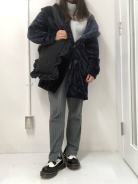 「URBAN RESEARCH（アーバンリサーチ）のアイテム（その他パンツ、ブルー系）」を使った、たっぴーさん（レディース・159cm）の秋コーディネート