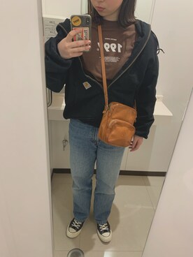 「Carhartt（カーハート）のアイテム（ブルゾン）」を使った、マボちゃんさん（レディース・162cm）の春コーディネート