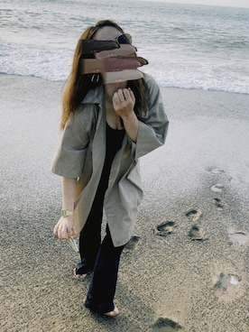 「SHEL’TTER（シェルター）のアイテム（パンツ）」を使った、マボちゃんさん（レディース・162cm）の夏コーディネート