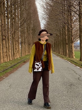 「Dr. Martens（ドクターマーチン）のDr.ﾏｰﾁﾝ　1460　8ホール（ブーツ）」を使った、マボちゃんさん（レディース・162cm）の冬コーディネート