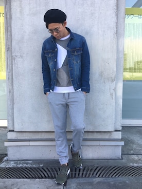 「ラトルトラップ」｜「アイテム（デニムジャケット）」を使った、horie hirokiさん（メンズ・178cm）の冬コーディネート