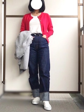「オールスター」｜「アイテム（チェスターコート）」を使った、ゆこさん（レディース・166cm）の冬コーディネート