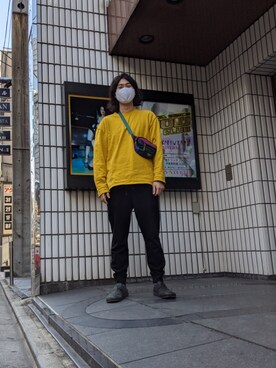 「アイテム（スウェット、ゴールド系）」を使った、Snatchさん（メンズ・179cm）の秋コーディネート