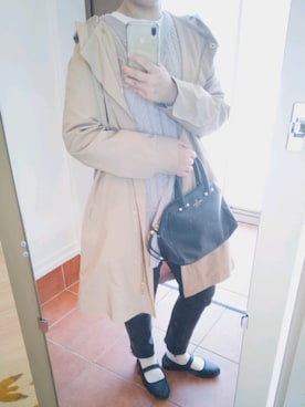 「AEON STYLE（イオンスタイル）のアイテム（ジャケット/アウター）」を使った、塩胡椒さん（レディース・154cm）の春コーディネート