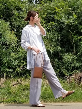 「ロープショルダーバッグ」｜shatomiiさん（レディース・164cm）の夏コーディネート