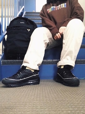 「Have a good time（ハバグッタイム）のアイテム（パーカー）」を使った、おもとさん（レディース・155cm）の春コーディネート