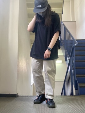「ストリート女子」｜「アイテム（腕時計）」を使った、おもとさん（レディース・155cm）の夏コーディネート