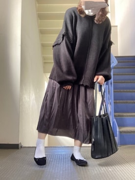 「H&M（エイチ・アンド・エム）のアイテム（バレエシューズ）」を使った、おもとさん（レディース・155cm）の秋コーディネート