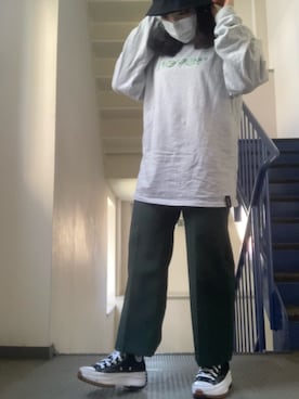 「H&M（エイチ・アンド・エム）のアイテム（ハット）」を使った、おもとさん（レディース・155cm）の冬コーディネート
