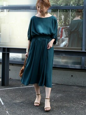 「La Piece（ラピエス）のアイテム」を使った、TIARA STAFFさん（レディース・157cm）の夏コーディネート