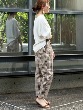 「La Piece（ラピエス）のアイテム」を使った、TIARA STAFFさん（レディース・157cm）の夏コーディネート