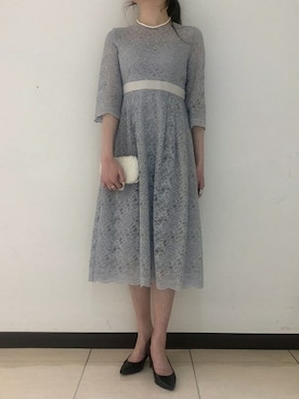 「お食事会」｜「アイテム（ワンピース）」を使った、TIARA STAFFさん（レディース・157cm）の春コーディネート
