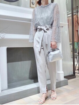 「シャーベットカラー」｜TIARA STAFFさん（レディース・157cm）の夏コーディネート