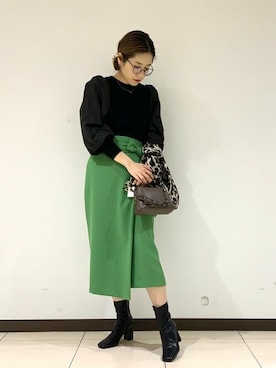 「Tiara（ティアラ）のアイテム（ブーツ）」を使った、TIARA STAFFさん（レディース・166cm）の秋コーディネート