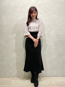 「Tiara（ティアラ）のアイテム（ブーツ）」を使った、TIARA STAFFさん（レディース・151cm）の冬コーディネート