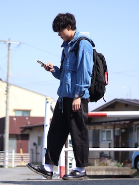 「MILKFED.」｜「アイテム（デニムジャケット）」を使った、N7Yさん（メンズ・175cm）の春コーディネート