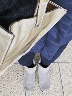 「WOOLRICH（ウールリッチ）のアイテム（ダウンジャケット/コート）」を使った、hiiさん（レディース・154cm）の冬コーディネート