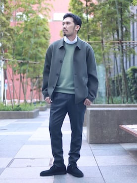 「UNITED ARROWS（ユナイテッドアローズ）のアイテム（その他アウター）」を使った、藤高 尚徳さん（メンズ・175cm）の秋コーディネート