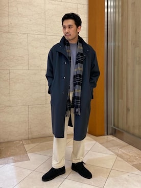 「UNITED ARROWS（ユナイテッドアローズ）のアイテム（その他アウター）」を使った、藤高 尚徳さん（メンズ・175cm）の冬コーディネート