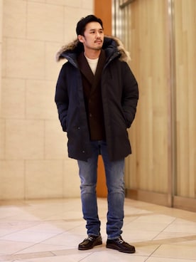 「SIVIGLIA（シビリア）のアイテム」を使った、藤高 尚徳さん（メンズ・175cm）の冬コーディネート