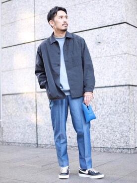 「UNITED ARROWS（ユナイテッドアローズ）のアイテム（その他アウター）」を使った、藤高 尚徳さん（メンズ・175cm）の冬コーディネート