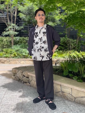 「BLANC..（ブラン）のアイテム」を使った、藤高 尚徳さん（メンズ・175cm）の春コーディネート