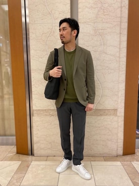 「UNITED ARROWS（ユナイテッドアローズ）のアイテム（スニーカー）」を使った、藤高 尚徳さん（メンズ・175cm）の夏コーディネート