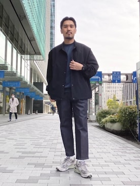 「NEW BALANCE（ニューバランス）のアイテム（その他アウター）」を使った、藤高 尚徳さん（メンズ・175cm）の秋コーディネート