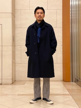 「UNITED ARROWS（ユナイテッドアローズ）のアイテム（その他アウター）」を使った、藤高 尚徳さん（メンズ・175cm）の冬コーディネート