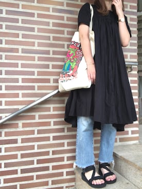 「LUCA/LADY LUCK LUCA（ルカ/レディラックルカ）のアイテム（ワンピース/ドレス）」を使った、cassie☺︎さん（レディース・156cm）の夏コーディネート