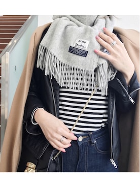 「ドラフトリーバイス」｜「アイテム（Tシャツ/カットソー）」を使った、miho𓇢さん（レディース・158cm）の冬コーディネート