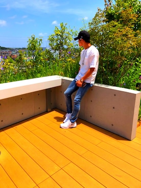 「TOMMY HILFIGER（トミーヒルフィガー）のアイテム（財布/小物）」を使った、yuさん（メンズ・174cm）の夏コーディネート