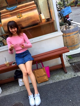 「Abercrombie&Fitch（アバークロンビーアンドフィッチ）のアイテム（スカート）」を使った、harukaさん（レディース・162cm）の秋コーディネート