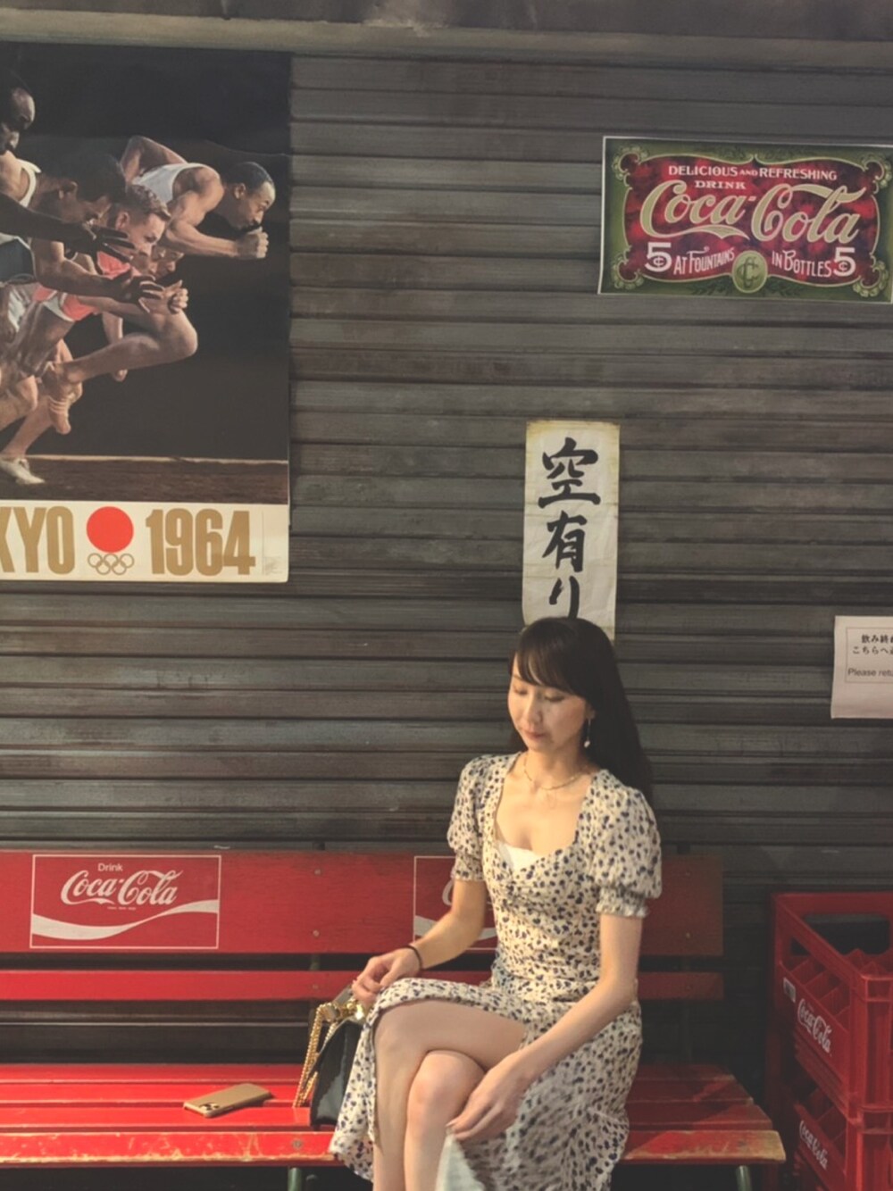 「夏、夏コーデ、ワンピース、花柄、花柄ワンピース、キレイめ、大人コーデ、きれいめカジュアル、大人カジュアル、クリアサンダル」｜「DHOLICのアイテム（ワンピース/ドレス、ホワイト系）」を使った、harukaさん（レディース・163cm）の夏コーディネートの1枚目の写真
