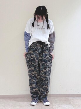 「CUBE SUGAR（キューブシュガー）のアイテム」を使った、SHOP STAFFさん（レディース・160cm）の春コーディネート