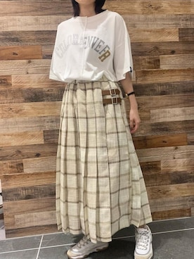「CUBE SUGAR（キューブシュガー）のアイテム」を使った、SHOP STAFFさん（レディース・160cm）の春コーディネート