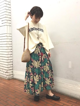 「CUBE SUGAR（キューブシュガー）のアイテム」を使った、SHOP STAFFさん（レディース・160cm）の春コーディネート