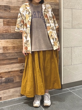 「CUBE SUGAR（キューブシュガー）のアイテム」を使った、SHOP STAFFさん（レディース・160cm）の春コーディネート