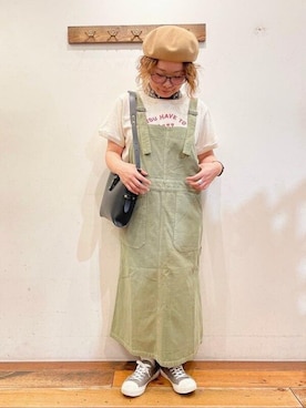 「CUBE SUGAR（キューブシュガー）のアイテム」を使った、SHOP STAFFさん（レディース・160cm）の春コーディネート