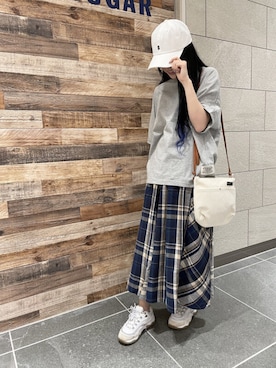 「CUBE SUGAR（キューブシュガー）のアイテム」を使った、SHOP STAFFさん（レディース・160cm）の夏コーディネート