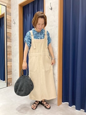 「CUBE SUGAR（キューブシュガー）のアイテム」を使った、SHOP STAFFさん（レディース・160cm）の夏コーディネート