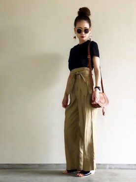 「BEAUTY&YOUTH UNITED ARROWS（ビューティーアンドユースユナイテッドアローズ）の＜A.D.S.R.＞MILLIE サングラス（サングラス）」を使った、Yukieさん（レディース・166cm）の春コーディネート