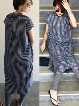 「BEAUTY&YOUTH UNITED ARROWS（ビューティーアンドユースユナイテッドアローズ）の＜A.D.S.R.＞MILLIE サングラス（サングラス）」を使った、Yukieさん（レディース・166cm）の夏コーディネート