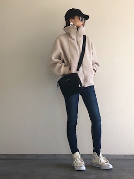 「BEAUTY&YOUTH UNITED ARROWS（ビューティーアンドユースユナイテッドアローズ）の＜A.D.S.R.＞MILLIE サングラス（サングラス）」を使った、Yukieさん（レディース・166cm）の秋コーディネート