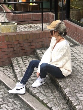 「ハンドメイドニット」｜Yukieさん（レディース・166cm）の秋コーディネート