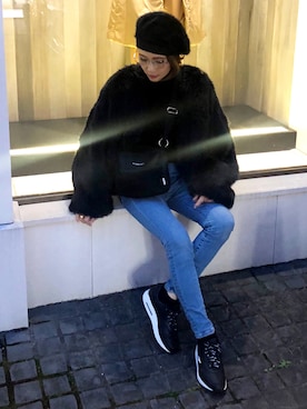 「CLANE（クラネ）のアイテム（その他アウター）」を使った、Yukieさん（レディース・166cm）の冬コーディネート