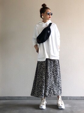 「BEAUTY&YOUTH UNITED ARROWS（ビューティーアンドユースユナイテッドアローズ）の＜A.D.S.R.＞MILLIE サングラス（サングラス）」を使った、Yukieさん（レディース・166cm）の春コーディネート
