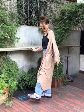 「INTER FACTORY（インターファクトリー）のアイテム（ワンピース/ドレス）」を使った、Yukieさん（レディース・166cm）の夏コーディネート